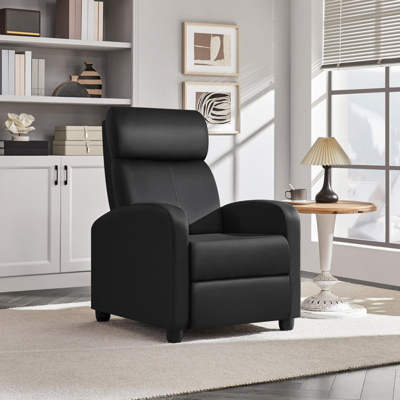 Fauteuil inclinable en cuir PU, Noir