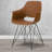 Marilyn 18.5'' H Faux Leather Upholstered Metal Armchair
