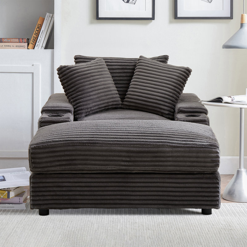 Chaise longue Janar, Gris
