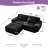 82" Modern L-Shaped Modular Sectional Sofa with Movable Ottoman, Premium Corduroy Fabric 2-Seater Couch with Deep Seat, Tufted Design & No Assembly Required Anti-Slip Base-931264795