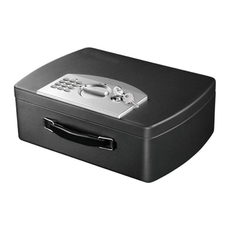 Small Black Steel Portable Safe with Digital Keypad Lock