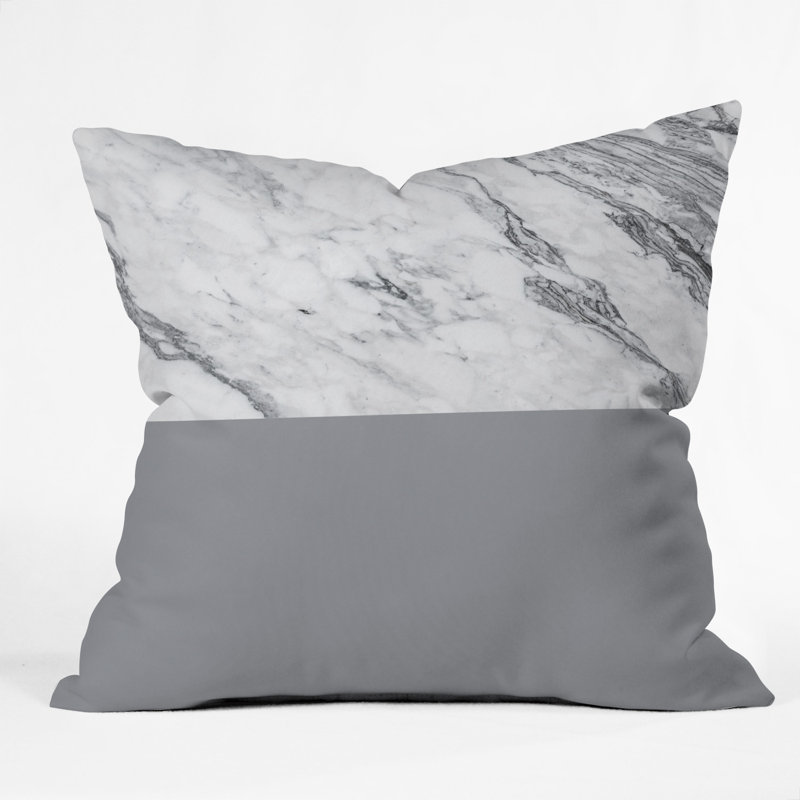 Coussin en marbre gris kelly haines, 20 po x 20 po