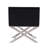 Hollywood Contemporary Vegan Leather Upholstered Stainless Steel Accent Armchair in Black-90541283