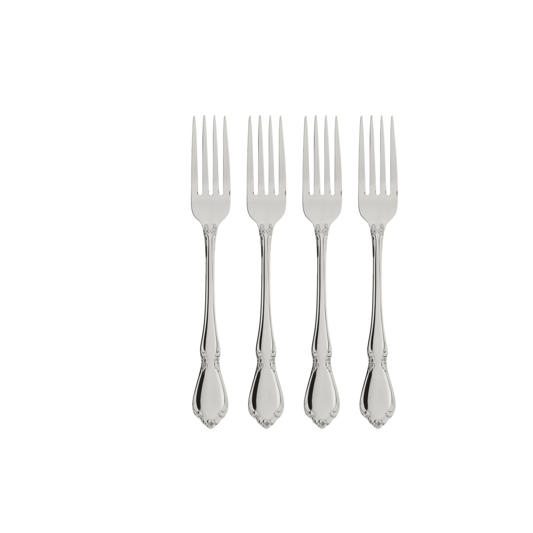 Oneida Chateau Fine Flatware Dinner Forks, 18/10 Stainless Steel (Set of 4) Oneida