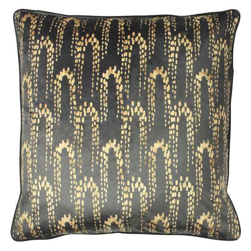 Geometric Square Throw Pillow Cover, Charcoal
