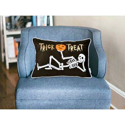 Coussin décoratif en velours - ensemble lombaire d'Halloween, ensemble de 2