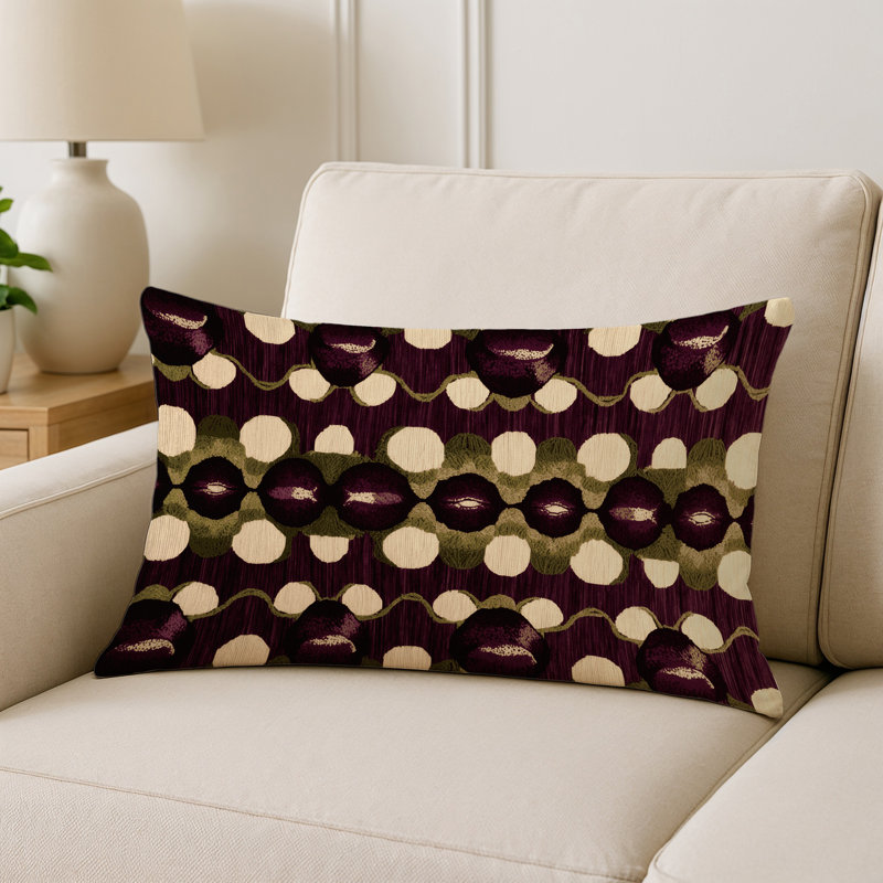 Coussin intérieur et extérieur, Rectangle H 20 po x l 14 po, Jaboticaba