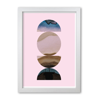 Abstract Circles Pink Background - Print