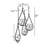 Industrial Scandinavian Chandelier, Black Metal, 27.6 x 11.8 inches | 100% Metal Construction, Oven Dried Paint & Tumbled Coating | E27 Socket, Max 40W | Stylish Lighting for Modern Home Decor & Aesthetic Ambiance-1825446537-1825446538