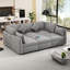 Canapé modulaire 85,4 po Canapé modulaire en U Canapé-lit Canapé-lit en L avec repose-pieds mobile et deux ports USB pour le salon, gris clair-1867160851