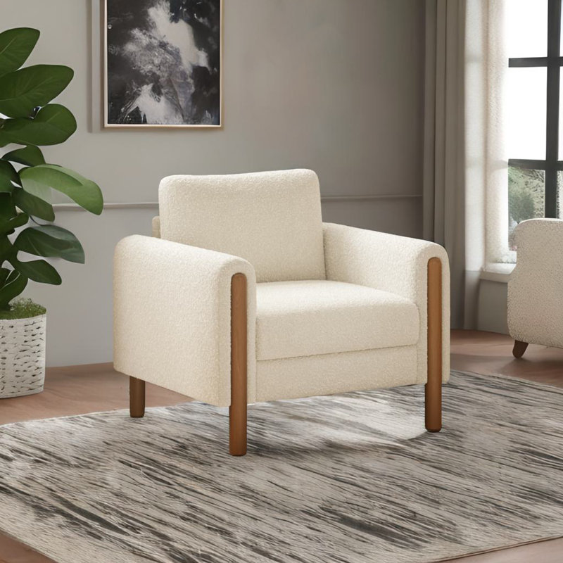 Fauteuil d'appoint surdimensionné, Ourson blanc
