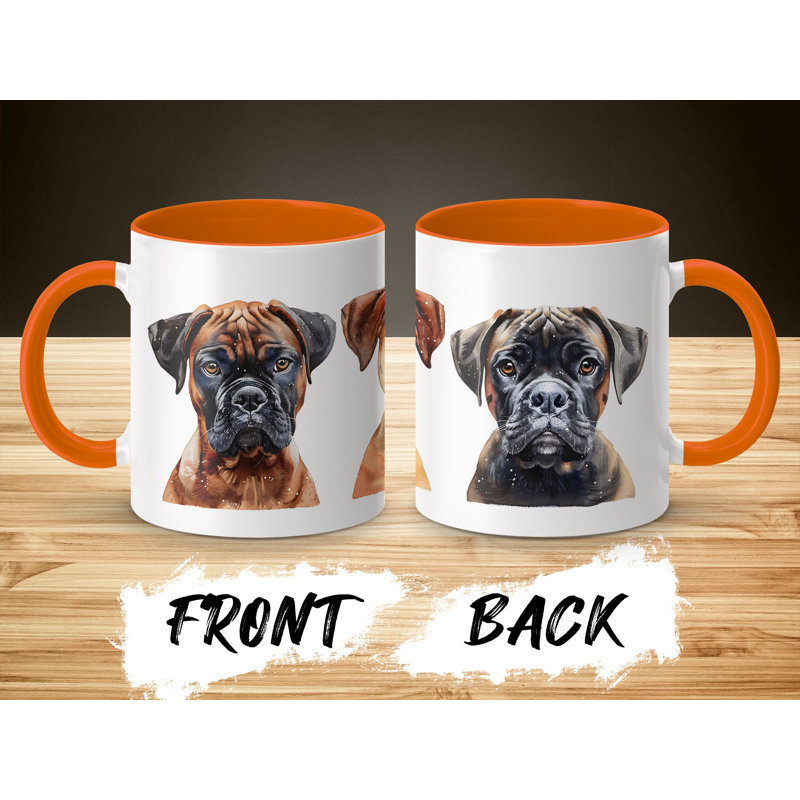 Ceramic Coffee Mug, Orange, 3