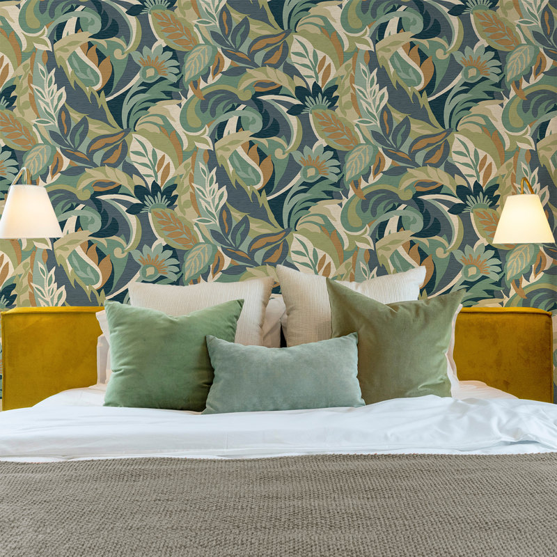 Rouveroy 10.05m x 53cm Matte Wallpaper Roll, Green