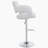 Chrome and White Adjustable Bar Stool