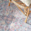 Tapis oriental bleu / rouge lavable à la machine-1126754451