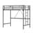 Black Loft Bed Twin Size With Ladder And Guardrail,Metal Slats Support No Box Spring Needed Small Space Saving Furniture For Bedroom Dorm-841722988-867625308