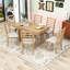 Ensemble de table de salle à manger extensible 7 pièces avec 6 chaises rembourrées-926691758