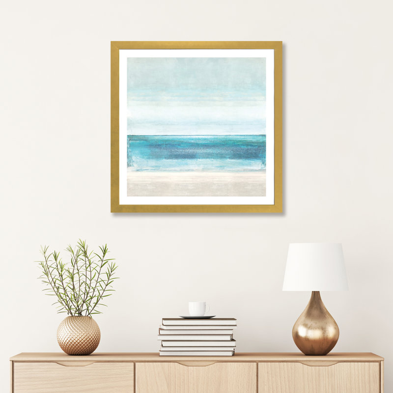 Impression de cadre photo Azure Horizon par Taylor Hamilton, H 24 po x l 24 po x p 1 po, Papier beaux-arts encadré doré