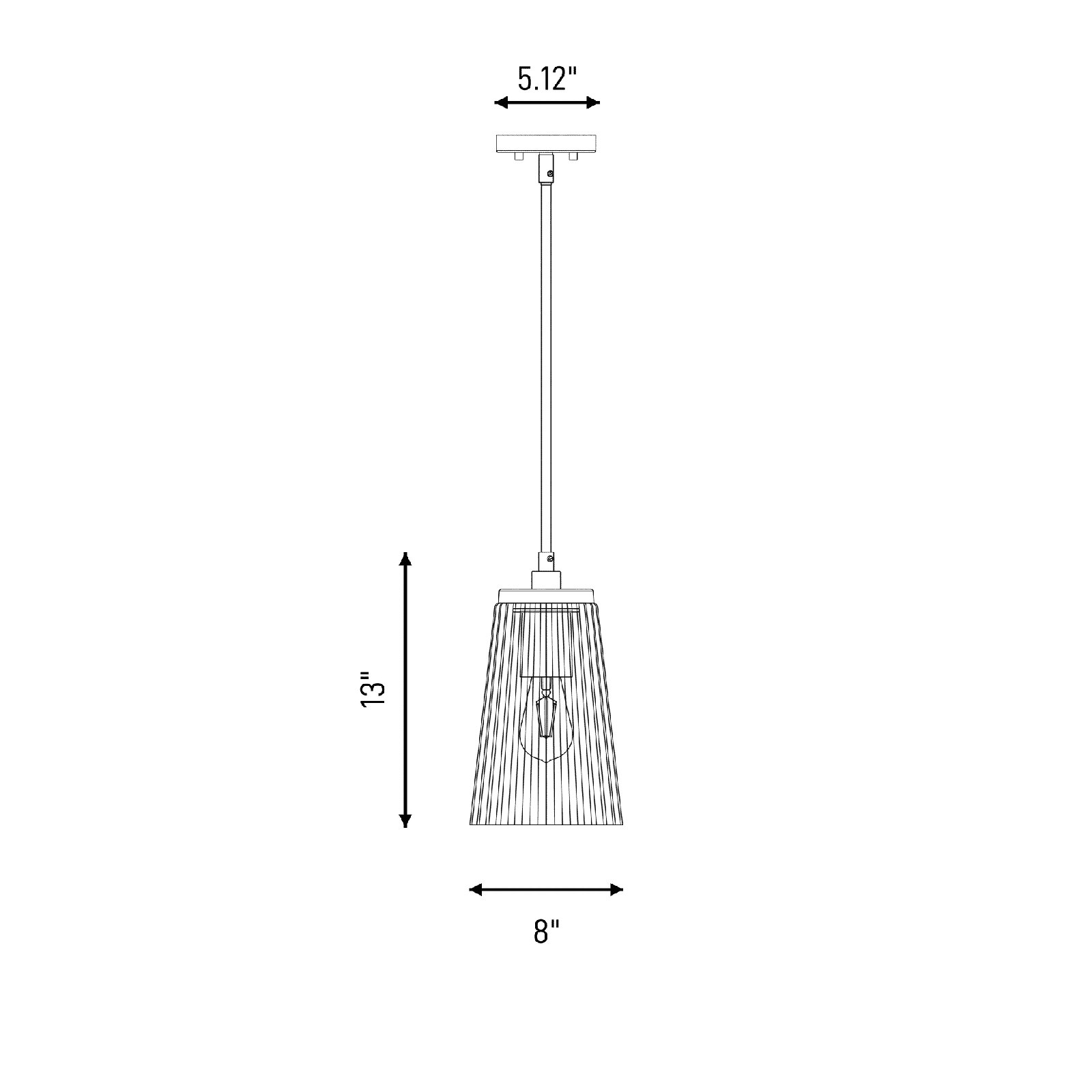 Jeanie Dimmable Single Light Pendant, Brass