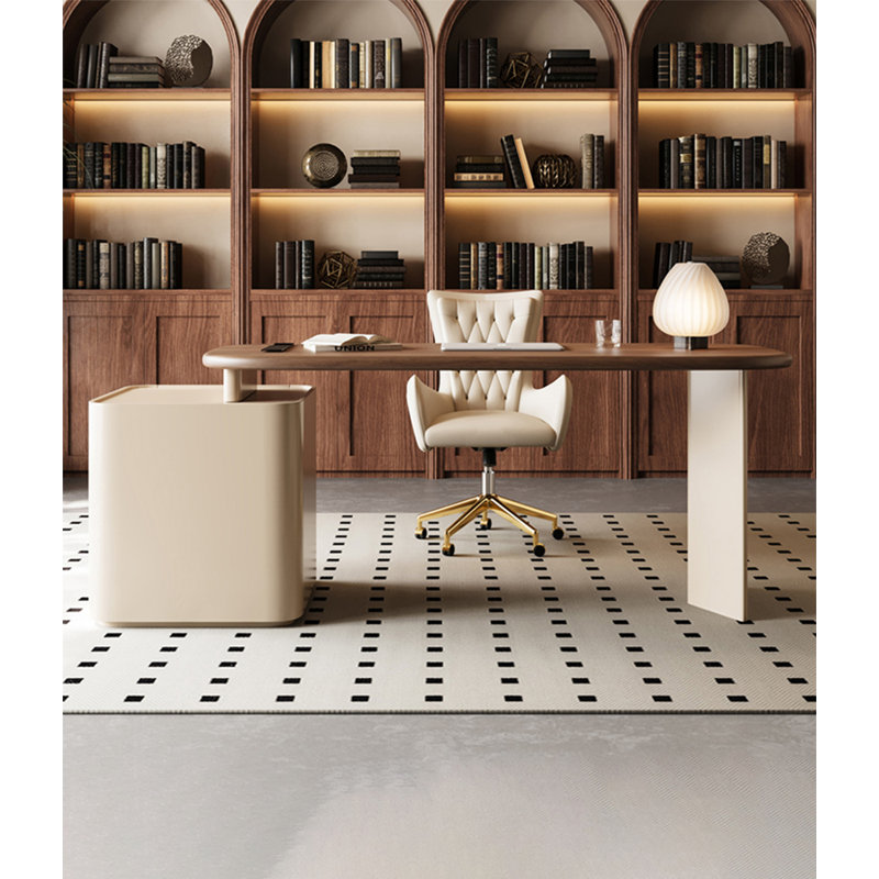 Bureau de luxe en bois massif clair, H 29,53 po x l 62,99 po x P 27,56 po