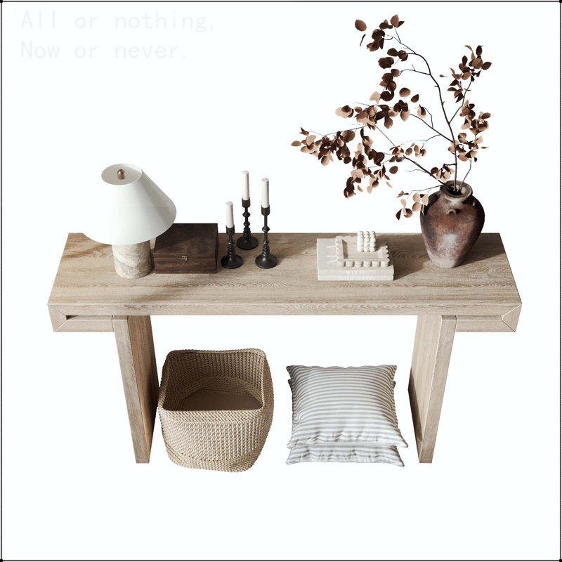 Console rustique avec finition en bois vieilli, Bois naturel