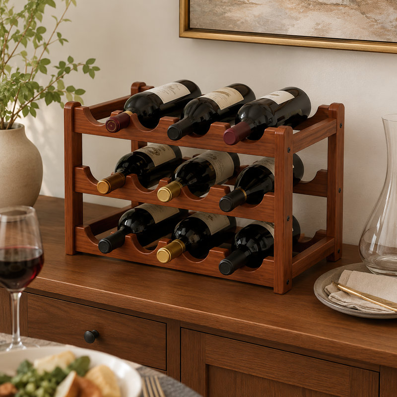 Support à vin à 3 niveaux pour bouteilles de vin