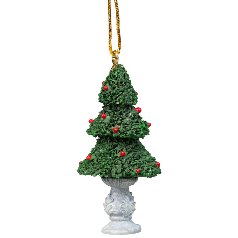 Ornements de Noël arbre topiaire - 2,5 po - ensemble de 4