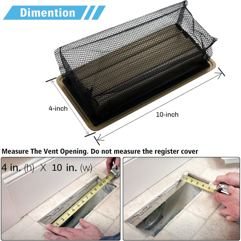 Floor Register Cover Trap, Floor Vent Filters Screen for Home Air Vent Floor Vent Mesh Net Trap