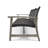Grey 3-seater Outdoor Acacia Wood Wicker Sofa - Patio Conversation Furniture With Iron Accents For Backyard/deck-238022258