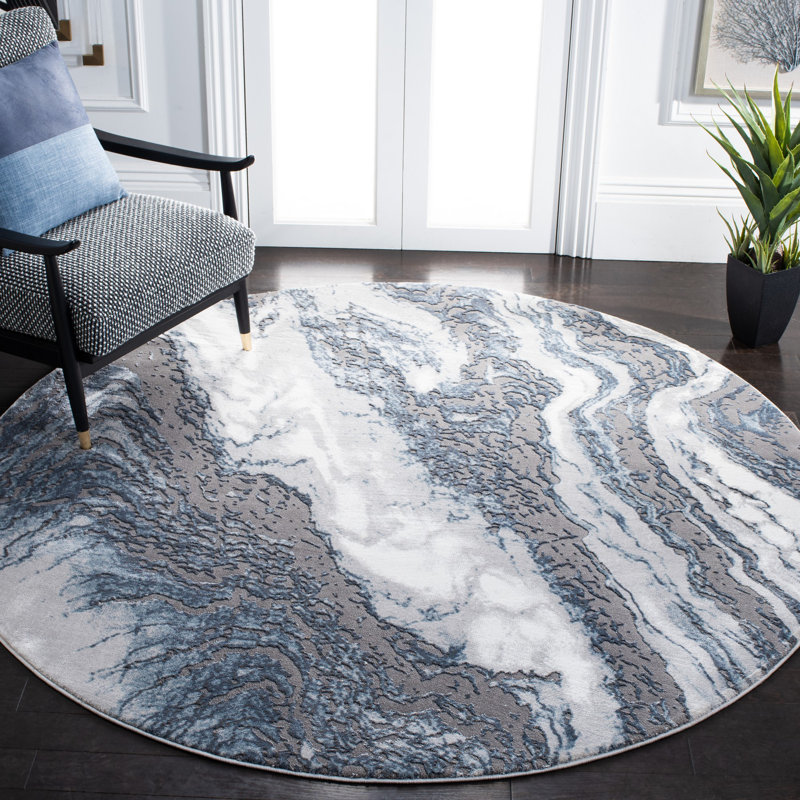 Marni Performance Abstract Rug, Round 6'7"