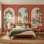 Murale arquée avec papier peint paysage côtier tropical-750034175-750034164