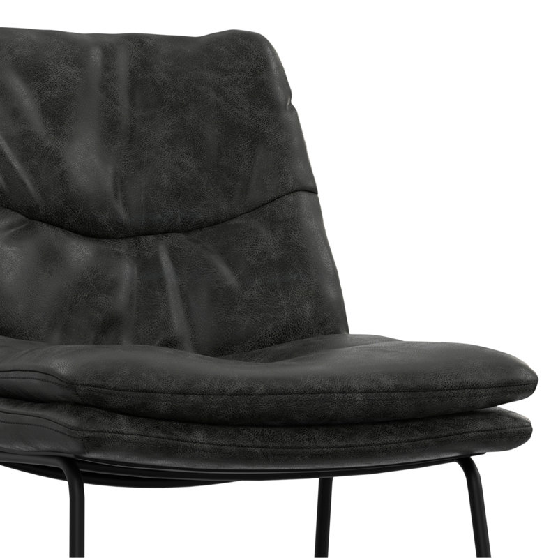Tabouret à hauteur de comptoir (ensemble de 2), Charcoal+Grey, Charcoal+Grey