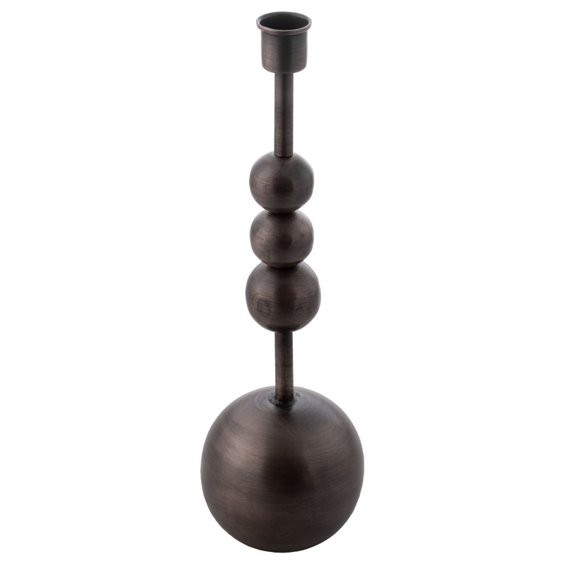 Orb Candlestick Holders Lg Bronze