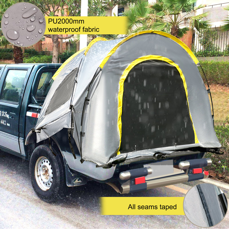 Gray and Yellow 2 Person Camping Tent with Carry Bag