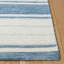 Starner Striped Handmade Tufted Wool Ivory/Light Blue Area Rug-1408051810