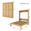 Lit escamotable en bois massif avec tablette de rangement en rotin-1878280206-1878280205