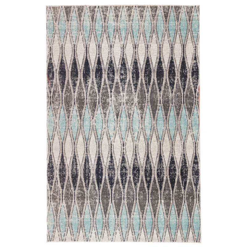 Tapis gris / bleu Jaipur Living Norwich, Rectangle 7 pi 6 po x 9 pi 6 po