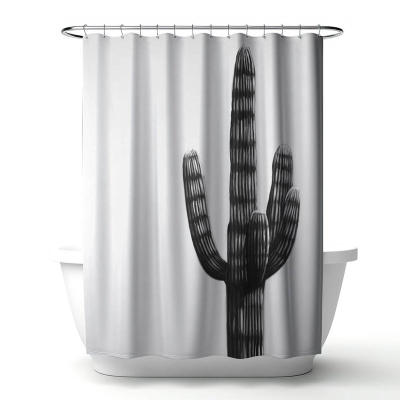 Shower Curtain FL196 – Polyester Shower Curtain, Dye Sublimation Print, 71" W × 74" L