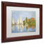 "Regatta at Argenteuil" par Claude Monet, reproduction d'art sur toile encadrée en gris / vert-1101039519-1101039518