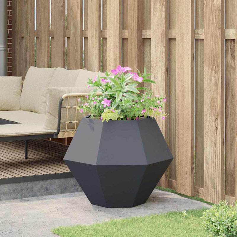  Planter Steel, Anthracite, 60cm H x 75cm W x 75cm D