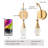 1 - Light Gold LED Crystal Swing Arm Sconce