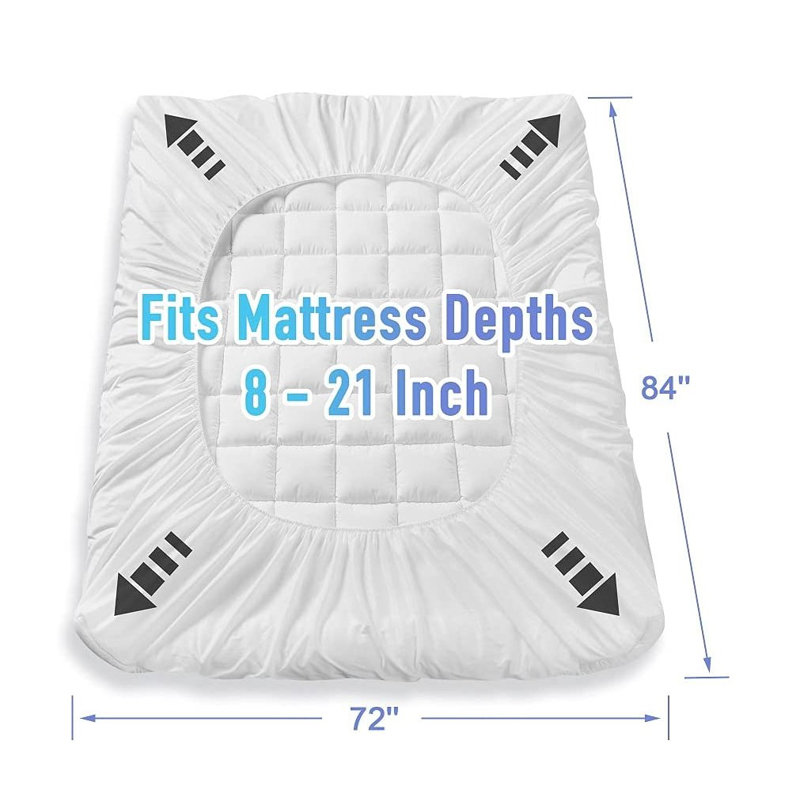 Jermyn California King 3'' Mattress Topper, White, California King