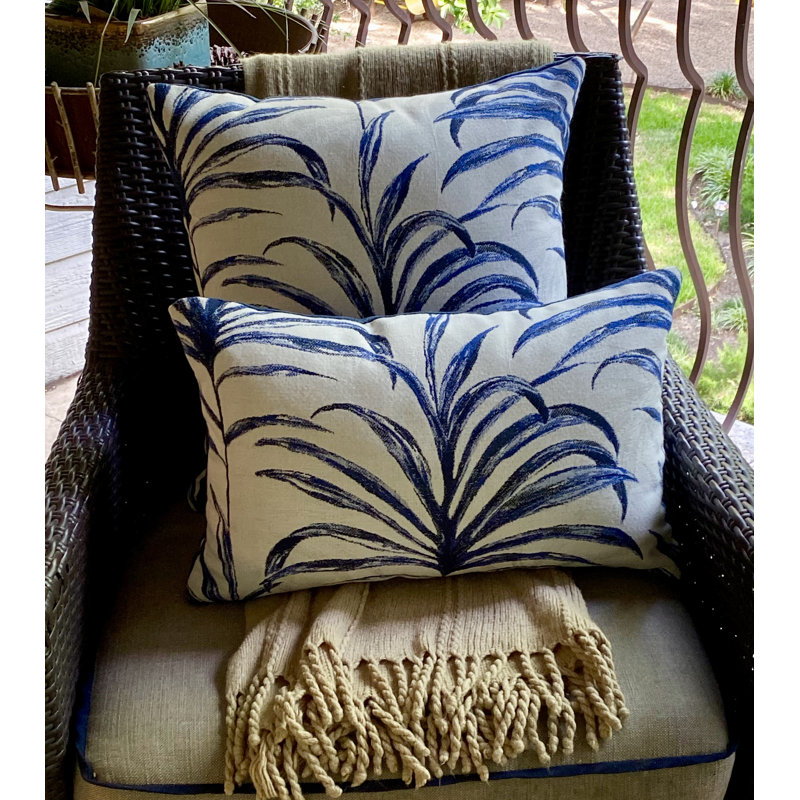 Tropical Floral Sunbrella® Indoor/Outdoor Reversible Throw Pillow