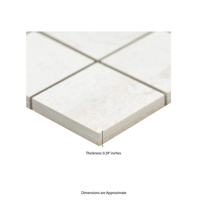 Vante 12 in. x 12 in. Matte Porcelain Mosaic Floor and Wall Tile, Nacre