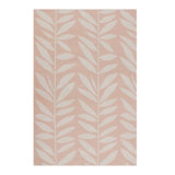 Floral Area Rug in Pale Pink