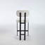 Ensemble de 2 tabourets de bar de 26 po avec tabourets de bar en tissu de hauteur comptoir et chaises de cuisine avec pieds en métal noir-725707670