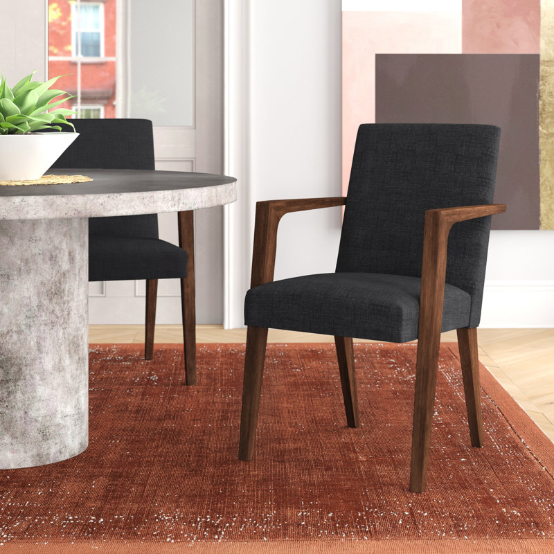 Fauteuil Keever, Polyester gris foncé
