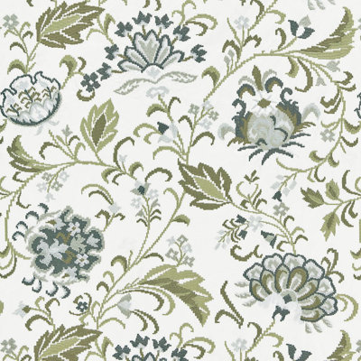 Tissu brodé delphine La Boheme