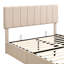 Grand lit avec support de matelas rembourré et rangement hydraulique - beige Comfort In-1918733685-1918733686