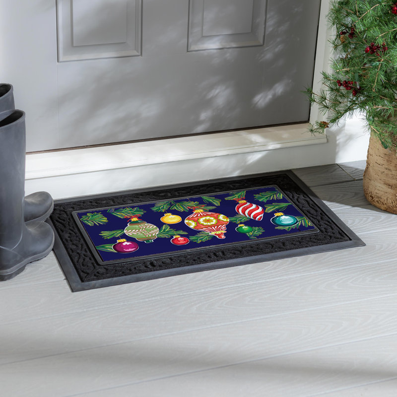 Tapis de Noël Happy Holiday Ornaments Sassafras